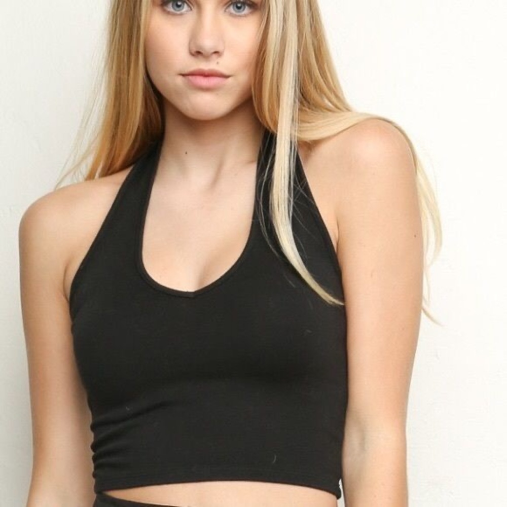 Black Brandy Melville Halter Top